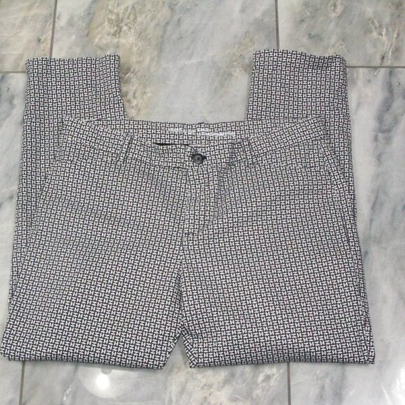 Gap Black/White Patterned Cotton Pants Size 10R - Picture 5 of 6